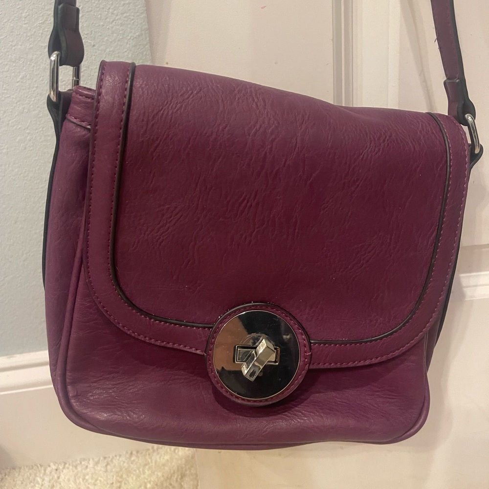 Purple crossbody purse
